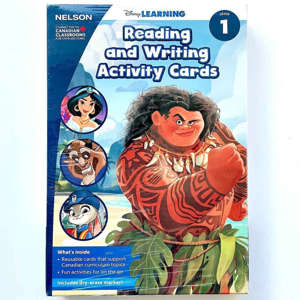 🆕 READING + WRITING ACTIVITY CARDS SET ~ GRADE 1 ~ DISNEY LEARNING ~ RARE ISSUE